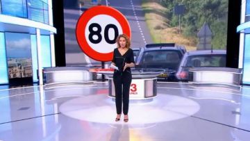El traje negro con cremallera de Marie-Sophie Lacarrau en Le 13H de France 2 del 18/05/2018