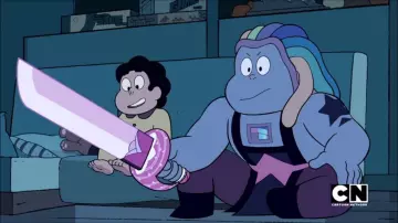 The sword rose quartz (functional) view in Steven Universe