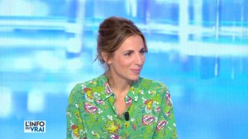 La camisa verde impresa por Alice Darfeuille en L'info du vrai del 21/05/2018