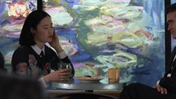 The black dress floral Ted Baker, worn by Courtney Crimson (Michele Selene Ang) seen in 13 reasons why S02E13