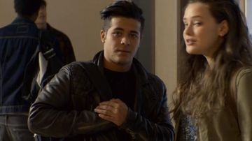 The black leather jacket AllSaints Tony Padilla (Christian Navarro) seen in 13 Reasons Why S02E10