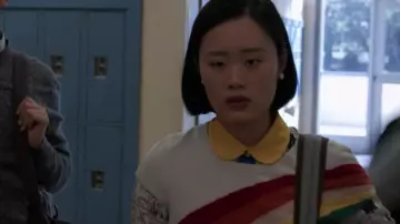 Alice + Olivia Rainbow Tee worn by Courtney Crimson (Michele Selene Ang) in 13 Reasons Why S02E11