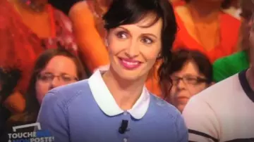 La camisa azul con cuello blanco de Géraldine Maillet en #TPMP del 23 de mayo de 2018