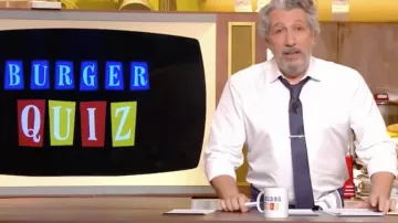 Le mug du Burger Quiz de Alain Chabat dans l'émission Burger Quiz