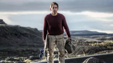 Suéter burdeos usado por Walter Mitty (Ben Stiller) como se ve en La vida secreta de Walter Mitty