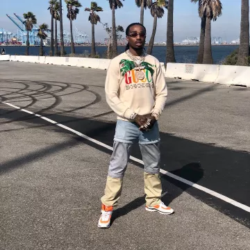 Gucci Cities Sweatshirt With Tiger worn by Quavo on Instagram