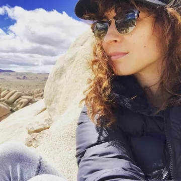 Ray-Ban Classic Clubmaster worn by Troian Bellisario on her Instagram account