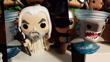 La figura de Funko Pop Saruman en el video de YouTube de LinksTheSun Le Point - Marzo 2018