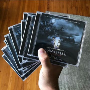 The cd of the original soundtrack of the film "Annabelle the creation of evil" seen on the account that instagram's official film