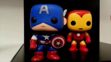 The figurine Toy Pop Captain America in the video Point Culture : The theories of a fan in a movie (2nd part) of LinksTheSun