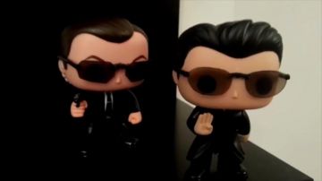 Figurine Funko Pop Matrix Agent Smith LinksTheSun in his video "Point Culture : theories of fan to the cinema"