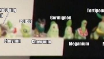 Figura de Pokémon Germignon (Bandai) vista en No pero viste lo que estás escuchando 09 - Blooper (Linksthesun)