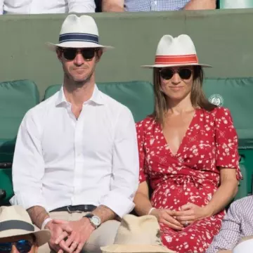 La robe rouge Ralph Lauren portée par Pippa Middleton à Roland Garros 2018
