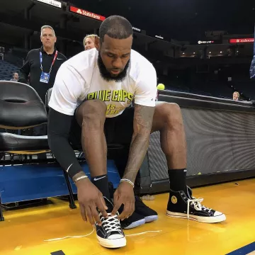 The Chinatown Market Nike X Converse sneakers worn by LeBron James for 2018 NBA Finals Game 1