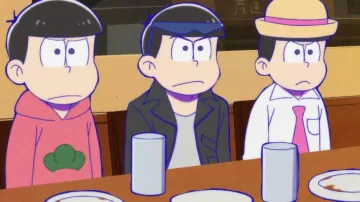 Osomatsu rose pull comme on le voit dans Osomatsu-San 2x23