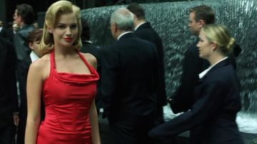 The red dress of The Woman in Red (Lady In Red) in the Matrix