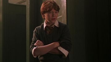 The cardigan sweater Gryffindor worn by Ron Weasley (Rupert Grint) in Harry Potter and the chamber of secrets