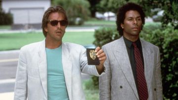 The white costume of Sonny Crockett in the Two cops in Miami