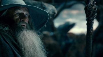 The stick of Gandalf (Ian McKellen) in The Hobbit the desolation of Smaug