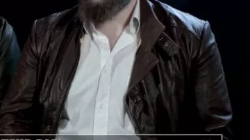 leather jacket seen in Interview of the characters - Christmas Linksthesun
