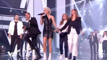 The asymmetrical Dress with ruffles black B Demi Mondaine in The Voice