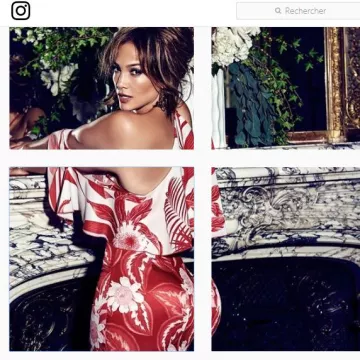 Vestido floral largo de Jlo Jennifer Lopez en su cuenta de Instagram