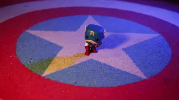 ¡Alfombra Curl Capitán América visto en Los Vengadores del Salón! (Linksthesun)