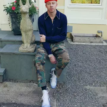 Converse Chuck Taylor All Star Hi Off-White worn by Macklemore in his Instagram post