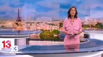 El vestido rosa con bolsillos de Leila Kaddour en Le journal de 13H del 27/05/2018