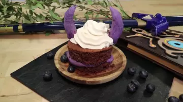 The book shelf Sheikah of Gastronogeek (Thibaud Villanova) in his video "Recipe The Legend of Zelda - The Cake Monster"