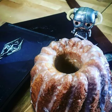 The figurine Funko Pop Dovahkiin of Gastronogeek (Thibaud Villanova) on his account Instagram