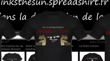 Camiseta de pollo de la muerte vista en la cultura Dinosaur Point de Linksthesun