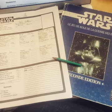 The book used "Star Wars the Role playing Game of Star wars" (Second Edition) Gastronogeek (Thibaud Villanova)