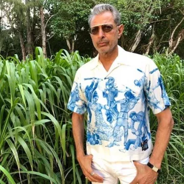 Prada "The Important Ones" Shirt By Christophe Chemin worn by Jeff Goldblum on Instagram