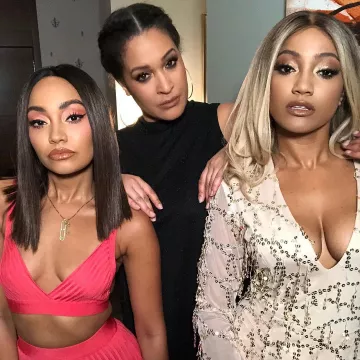 La brassière top bandage corail de Leigh-Anne Pinnock sur son compte Instagram