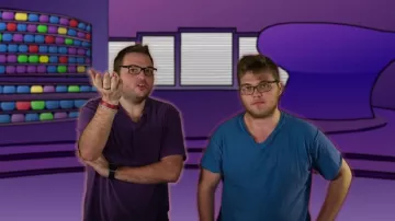 Camiseta morada vista en I am - BigFlo & Oli (reseña) (Linksthesun)