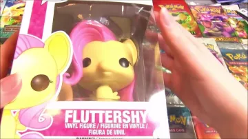 The figurine funko pop My Little Pony Fluttershy in the youtube video My Collection of POP My Little Pony ! of MissJirachi