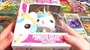 The figurine funko pop My Little Pony Princess Celestia in the youtube video My Collection of POP My Little Pony ! of MissJirachi