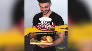 El libro FastGood Cuisine visto en el video "¡Este libro es escandaloso!" de Tibo InShape