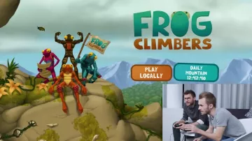 Le jeu vidéo Frog Climbers joué par Squeezie et Cyprien dans leur vidéo Youtube (Bigorneaux & Coquillages)