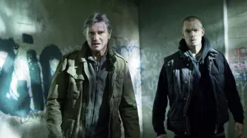 Military green jacket worn by Jimmy Conlon (Liam Neeson) as seen in Run All Night movie