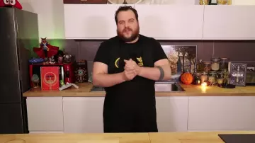 La réplique Amiibo de Link et son loup de Gastronogeek (Thibaud Villanova) dans sa video "recette Wakfu- La blanquette d'Alibert"