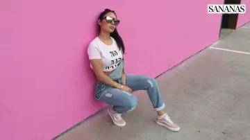 Les baskets vans roses vues sur le compte youtube de Sananas