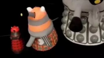 Doctor Who Mini Dalek talking Plush toy Orange seen in Point Culture : theories of fan film (part 2) deLinksthesun
