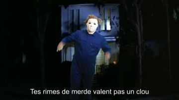 Disfraz de Michael Myers visto en Jack el Destripador VS Michael Myers - La justa verbal en tu cara (Linksthesun)