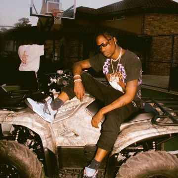 The pair of Travis Scott X Nike Air Jordan 4 Cactus Jack Houston Oilers AJ4 IV Travis Scott on his account Instagram