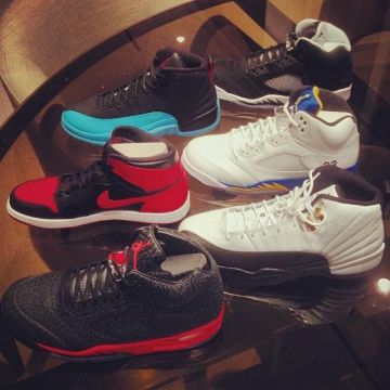 The pair of Nike Air Jordan 1 Retro High Og "banned 2016 Release" on the account Instagram of Michael B. Jordan