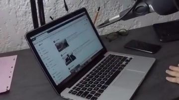 The Apple MacBook Pro computer 13 in the YouTube video showcasing my SETUP of OFFICE ! chain of Geek
