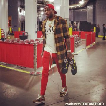Sneakers Nike Air Max Atmos Animal P. J. Tucker on a post-Instagram
