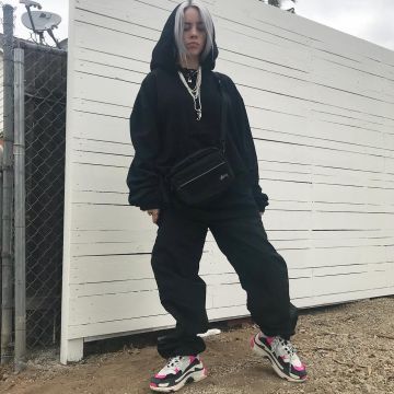 The pair of Balenciaga Triple S Black Pink worn by Billie Eilish on his account Instagram